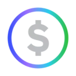 AES Icon for money: grey dollar sign surrounded by circle of AES colors