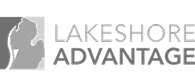 Lakeshore Advantage logo featuring a stylized silhouette of a person next to the text.