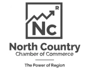 Logo of North Country Chamber of Commerce featuring a stylized graph with an upward arrow and the letters 'Nc' inside a square. Below, the text reads 'North Country Chamber of Commerce' and 'The Power of Region.'